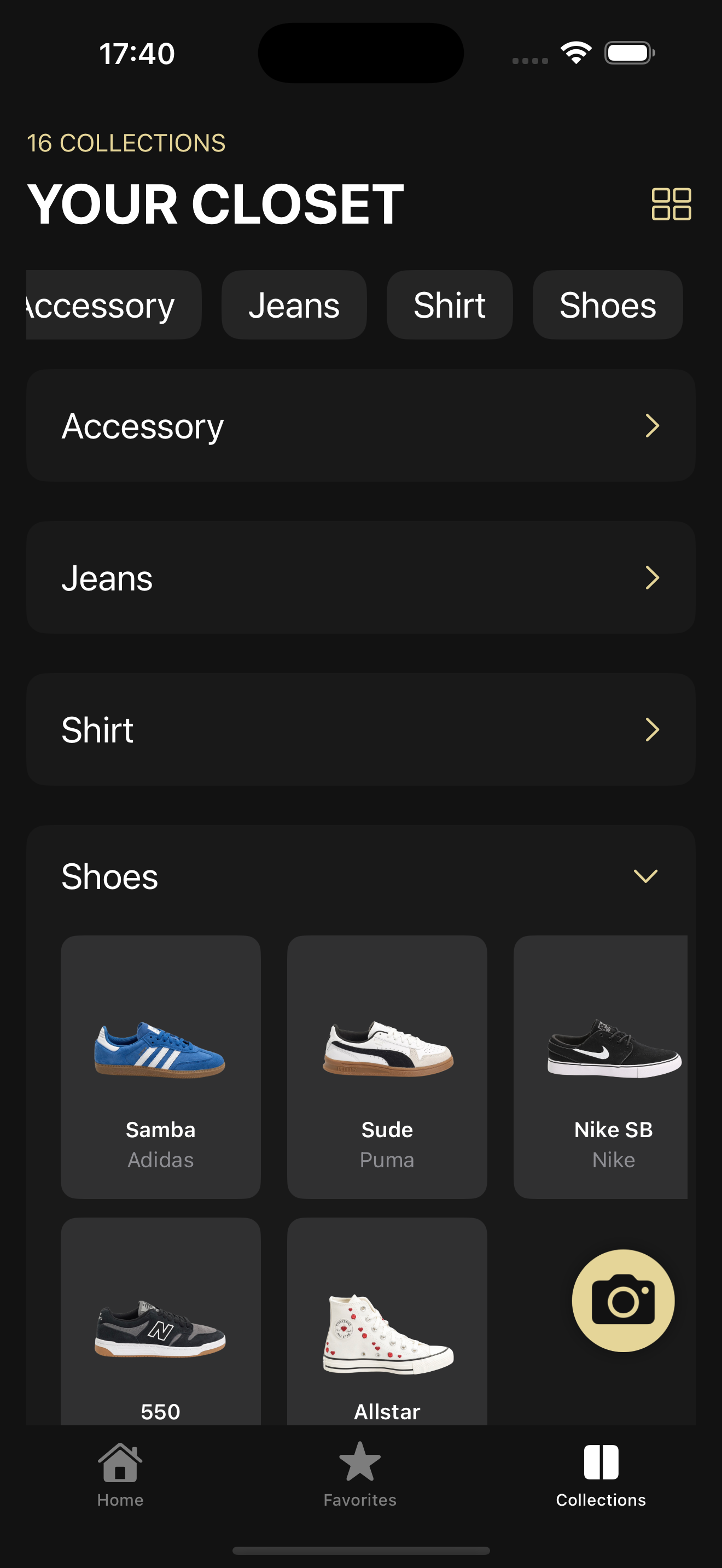 WARdrobe Collection Dark Mode